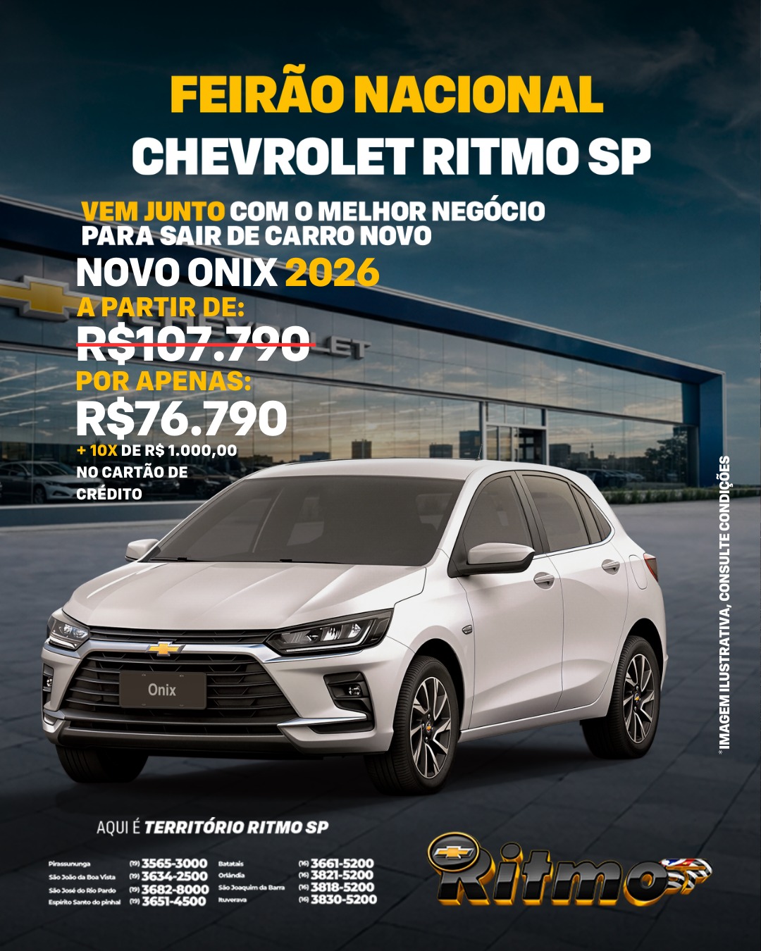 Chevrolet Onix oferta especial RitmoSP